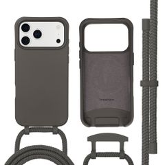 imoshion Coque arrière Color avec cordon amovible et MagSafe Apple iPhone 17 Pro Max - Black Coffee