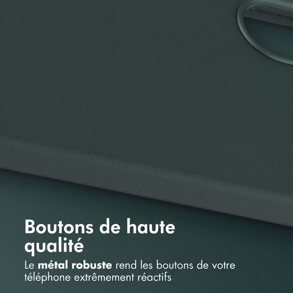 Accezz Coque arrière en cuir avec MagSafe Samsung Galaxy A57 (5G) - Cedar Green