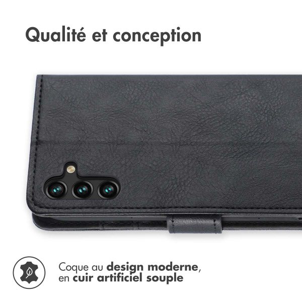 imoshion Étui de télephone portefeuille de luxe Samsung Galaxy A13 (5G) / A04s - Noir