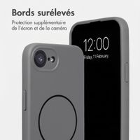 Accezz Coque Grip avec MagSafe Apple iPhone 17e / 16e - Gris
