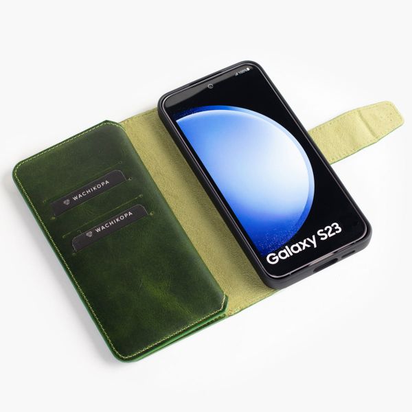 Wachikopa Étui de télephone portefeuille Multi Wallet Samsung Galaxy S23 - Forest Green