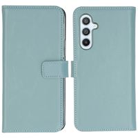Selencia Étui portefeuille en cuir véritable Samsung Galaxy A54 (5G) - Air Blue