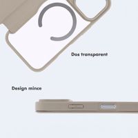imoshion Bookcase transparente avec MagSafe Apple iPhone 18 Pro Max / 17 Pro Max - Beige