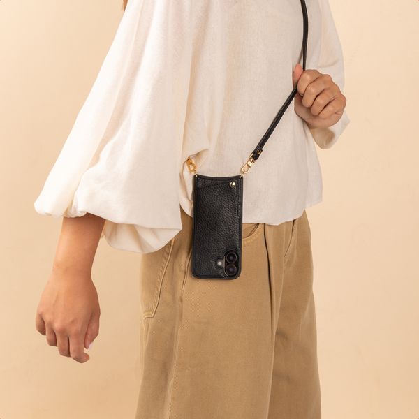 Selencia Cordon de téléphone crossbody - Noir