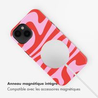 Selencia Coque arrière Vivid avec MagSafe Apple iPhone 14 - Dream Swirl Pink