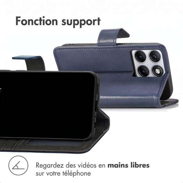 imoshion Étui de télephone portefeuille de luxe Motorola Edge 70 Fusion - Bleu foncé