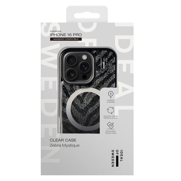 iDeal of Sweden Coque MagSafe transparente limitée Apple iPhone 16 Pro - Zebra Mystique