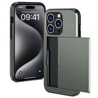 imoshion Coque arrière avec porte-cartes Apple iPhone 15 Pro - Vert foncé