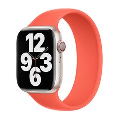 Apple Bracelet Boucle unique en Silicone Apple Watch | 38/40/41/42 mm - Taille 5 - Nectarine