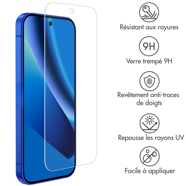 Accezz Protection d'écran en verre trempé Google Pixel 10a