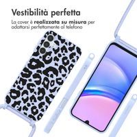 imoshion Coque design en silicone avec cordon Samsung Galaxy A15 (5G/4G) - Animal Lila