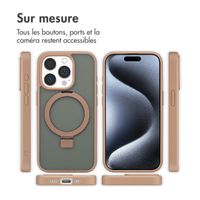Accezz Coque Ring Stand avec MagSafe Apple iPhone 15 Pro - Marron