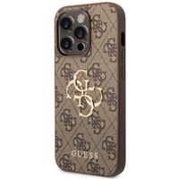 Guess Coque 4G Metal Logo Backcover Apple iPhone 14 Pro Max - Marron