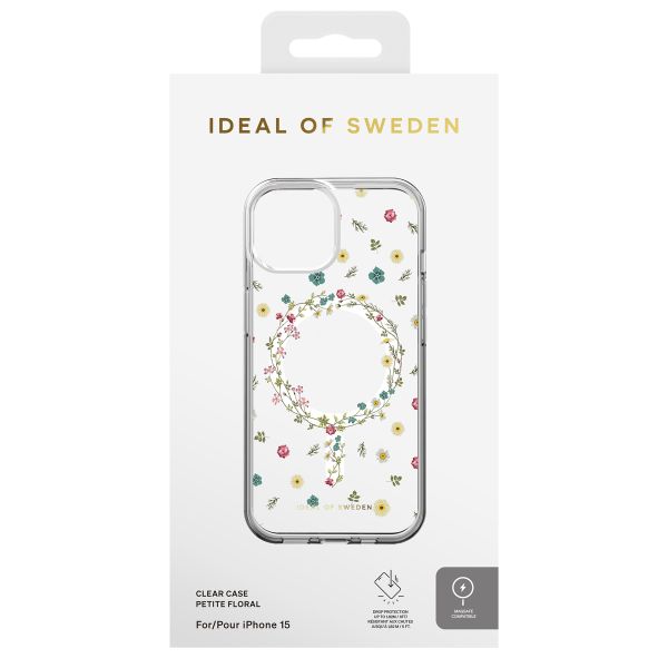 iDeal of Sweden Coque Clear MagSafe Apple iPhone 17e / 16e / 15 / 14 / 13 - Petite Floral
