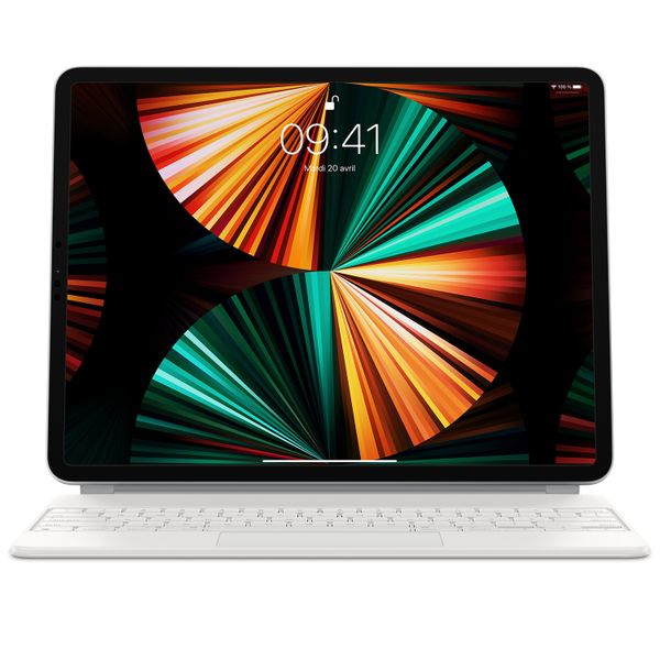 Apple Magic Keyboard Apple iPad Air 13 pouces (2026) M4 / (2025) M3 / (2024) M2 / iPad Pro 12.9 (2018/2020/2021/2022) - AZERTY / FR - Blanc