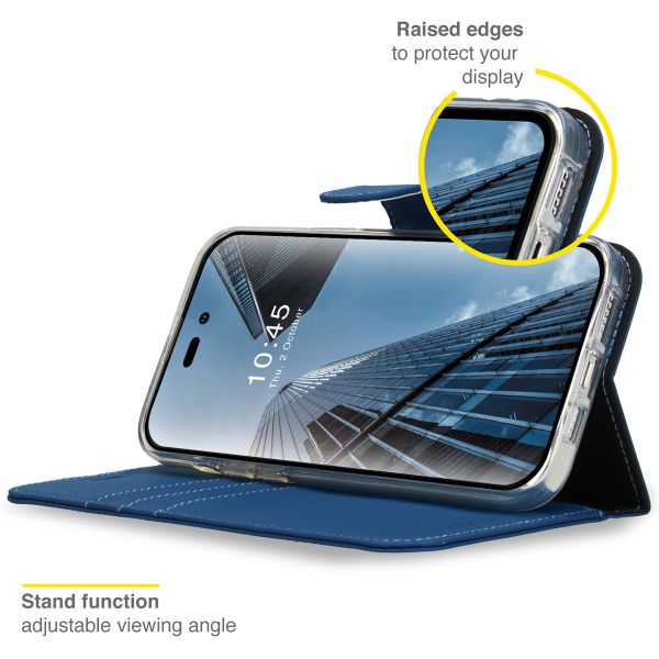 Accezz Étui de télephone Wallet Apple iPhone 14 Pro - Bleu foncé