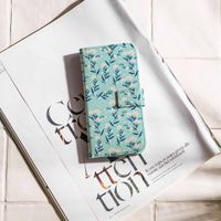 imoshion Étui de télephone portefeuille Design Samsung Galaxy S8 - Blue Flowers
