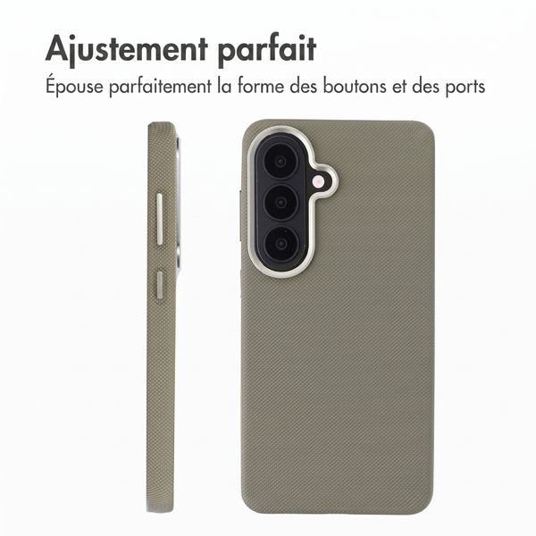 Accezz Coque arrière Mesh avec MagSafe Samsung Galaxy S26 - Gris foncé