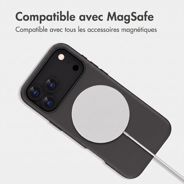 imoshion Coque arrière Color avec Thin MagSafe Ring Apple iPhone 18 Pro / 17 Pro - Noir