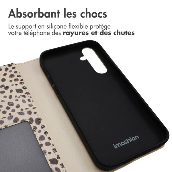 imoshion Étui de télephone portefeuille Design Samsung Galaxy S23 FE - Black And White Dots