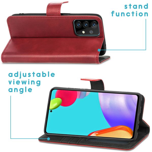 imoshion Étui de télephone portefeuille de luxe Samsung Galaxy A52(s) (5G/4G) - Rouge