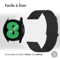 imoshion Bracelet en cuir magnétique Samsung Galaxy Watch 7 40/44 mm - Noir