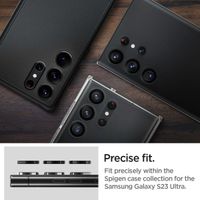 Spigen Optik Pro EZ Fit Lens Protector - Protection d'objectif de caméra (lot de 2) Samsung Galaxy S23 Ultra - Noir
