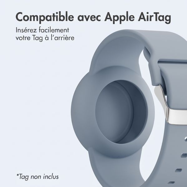 imoshion Bracelet AirTag pour enfants - Étui pour Apple AirTag - Taille unique - Grayish Blue