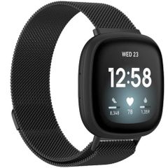 imoshion Bracelet magnétique milanais Fitbit Versa 4/ 3 / Sense (2) - Noir