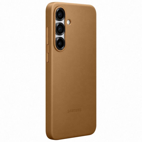 Samsung Original Coque KindSuit en Cuir Végan Samsung Galaxy S25 Plus - Doré