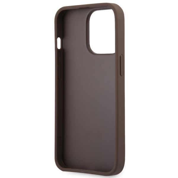 Guess Coque 4G Metal Logo Backcover Apple iPhone 13 Pro Max - Marron
