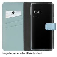 Selencia Étui portefeuille en cuir véritable Google Pixel 7 - Air Blue