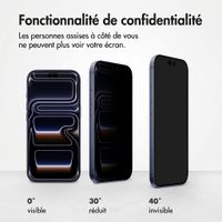 Accezz Protection d'écran en verre trempé Privacy Apple iPhone 18 Pro