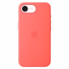 Apple Coque en silicone avec MagSafe Apple iPhone 17e - Bright Guava