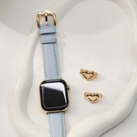 Burga Bracelet en cuir véritable  - Apple Watch | 44/45/46/49 mm / Connexion universelle 20 mm - Dream / Gold