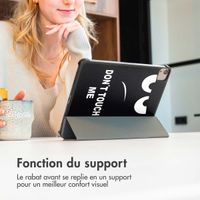 imoshion Coque tablette Design Trifold Samsung Galaxy Tab A11 / A9 8.7 pouces - Don't touch