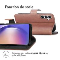 imoshion Étui de télephone portefeuille de luxe Samsung Galaxy A55 - Marron