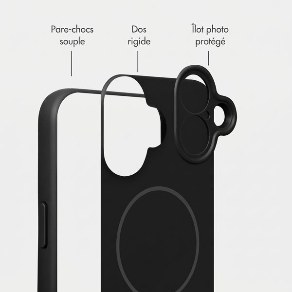 Accezz Coque Grip avec MagSafe Apple iPhone 16 - Noir