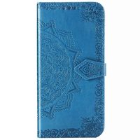 Etui de télephone portefeuille Mandala Motorola Moto E7 Plus / G9 Play - Turquoise