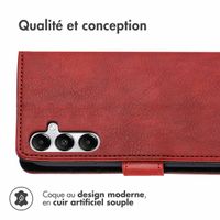 imoshion Étui de télephone portefeuille de luxe Samsung Galaxy A35 - Rouge