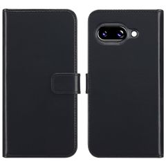 Selencia Étui portefeuille en cuir véritable Google Pixel 9A - Noir