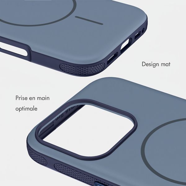 imoshion Coque arrière Color avec Thin MagSafe Ring Apple iPhone 16 Pro - Bleu foncé