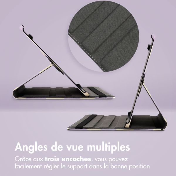 imoshion Coque Design rotatif à 360° Samsung Galaxy Tab S10 Ultra / Tab S9 Ultra - Dancing Cubes