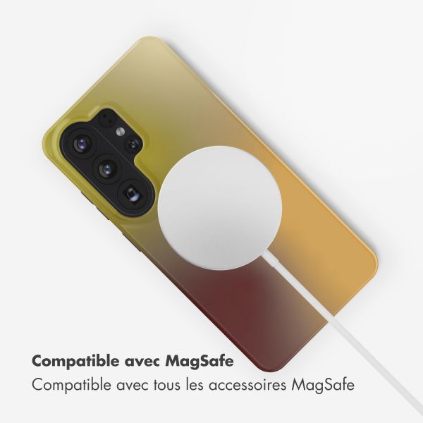 Selencia Coque arrière Vivid avec MagSafe Samsung Galaxy S26 Ultra - Gradient Olive Dust