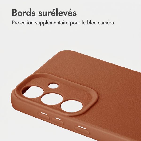 imoshion Coque arrière Texture Samsung Galaxy S25 - Marron