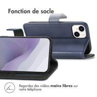 imoshion Étui de télephone portefeuille de luxe Apple iPhone 14 / 13 - Bleu foncé