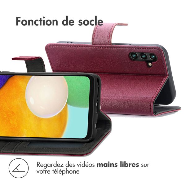 imoshion Étui de télephone portefeuille de luxe Samsung Galaxy A13 (4G) - Bordeaux