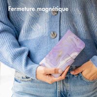 imoshion Étui de télephone portefeuille Design Samsung Galaxy A41 - Purple Marble