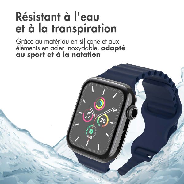 imoshion Bracelet Athletic en silicone Apple Watch | 44/45/46/49 mm - Bleu foncé