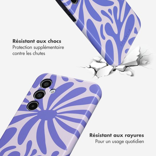 Selencia Coque arrière Vivid Samsung Galaxy A35 - Modern Bloom Sapphire Blue